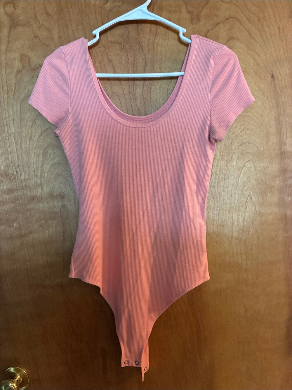 Ribbed Scoop Neck Bodysuit
